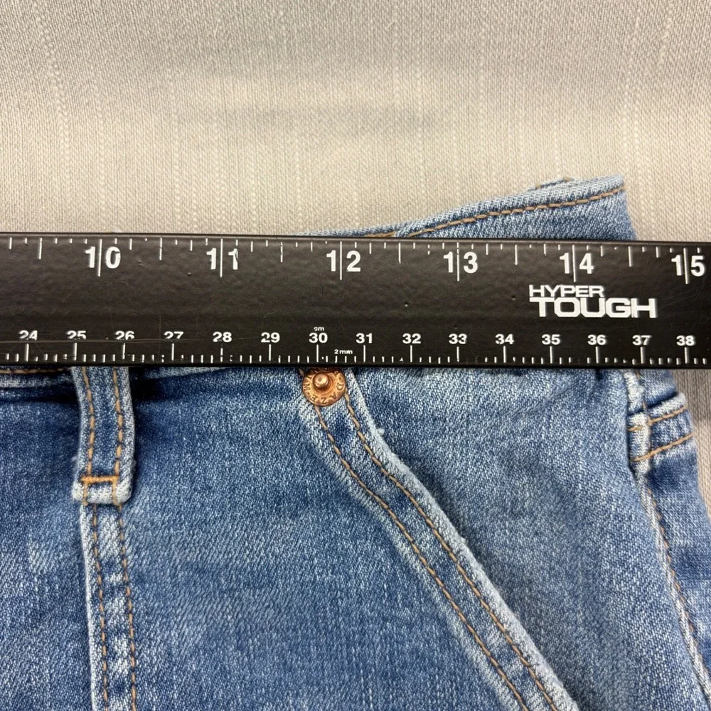 DAZE Wide Leg Jeans Cotton Blue Raw Hem Size 29 D00016323SO-TXTME